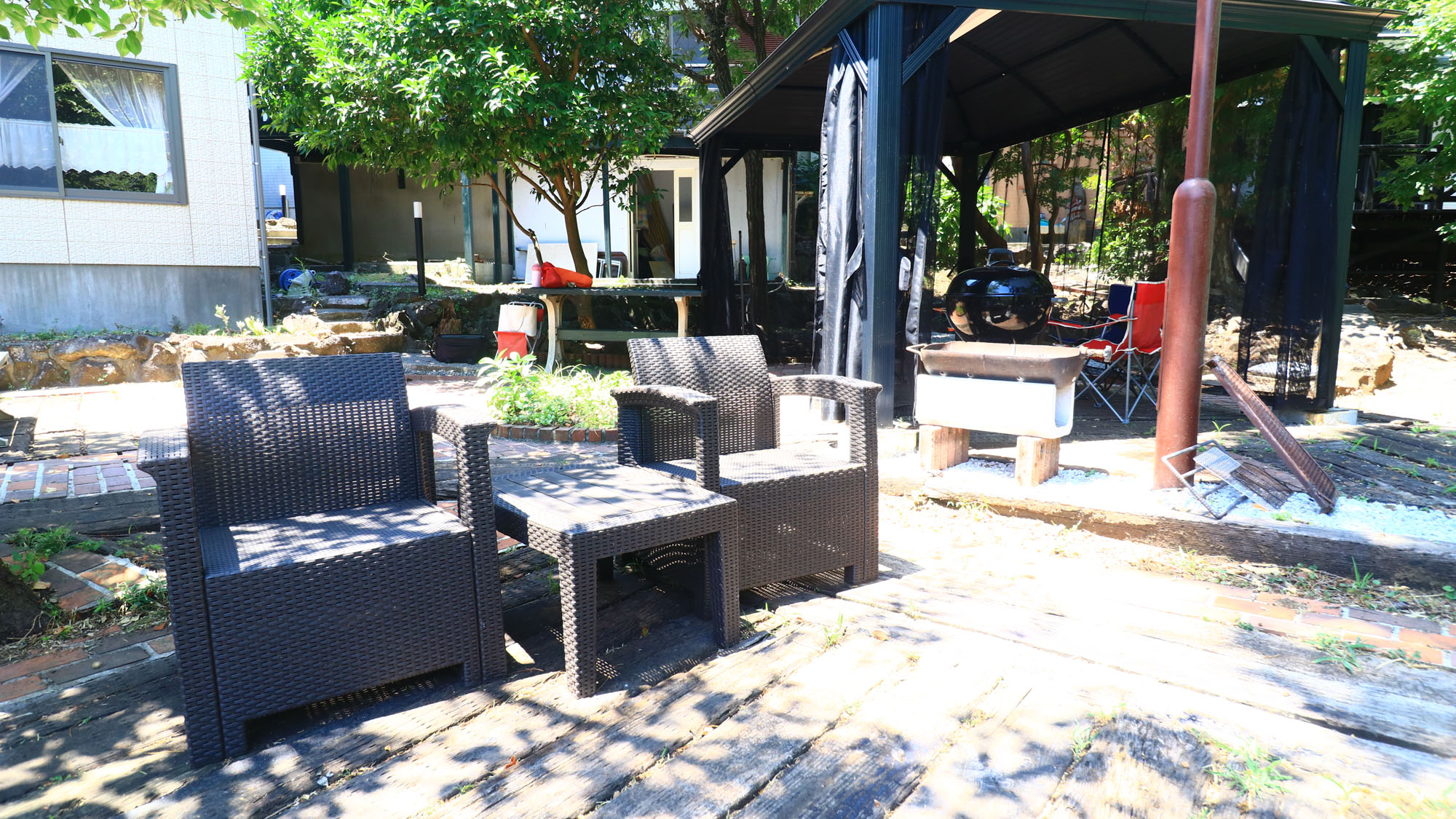 のんびり過ごせるバーベキュースペース*