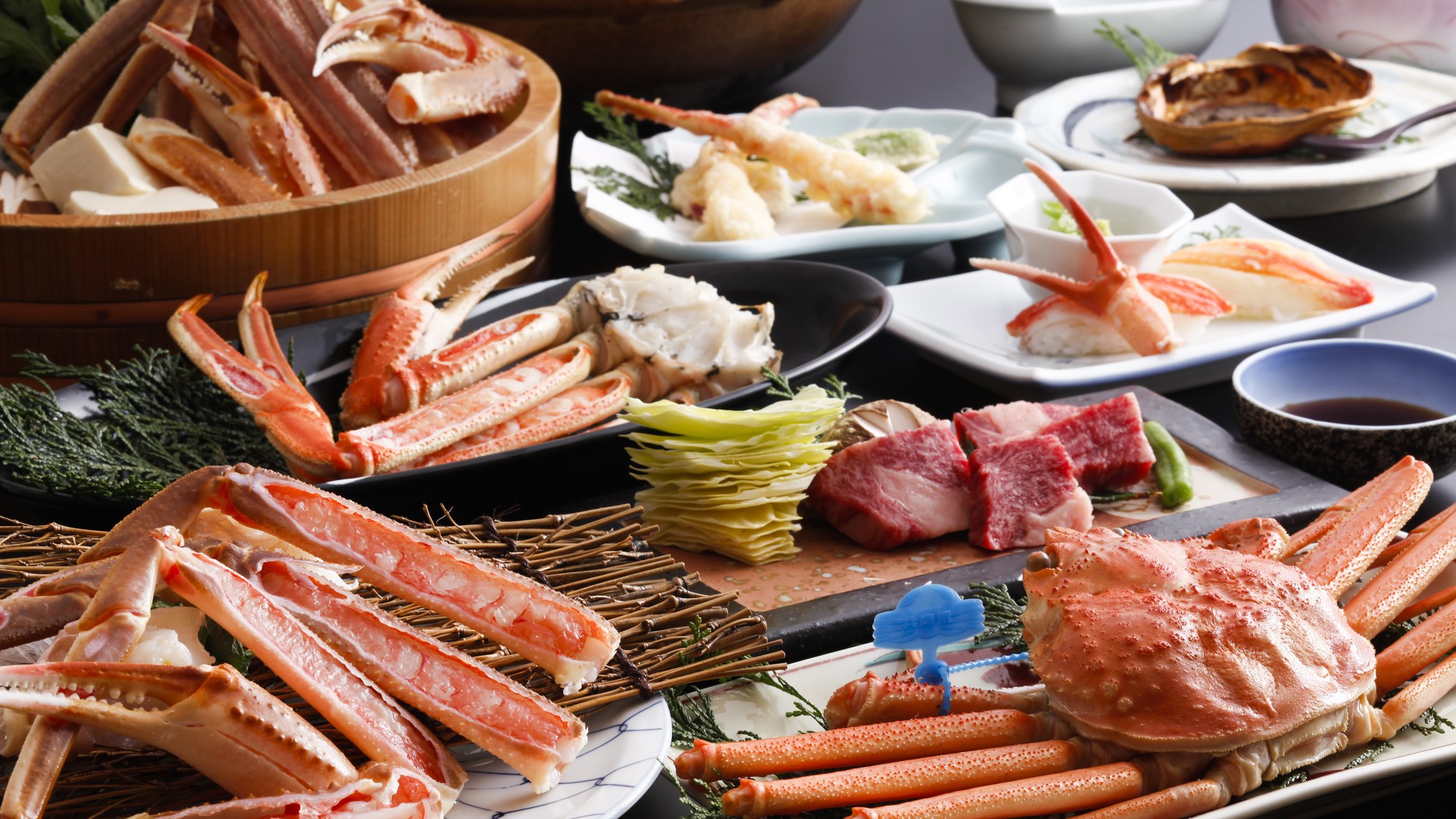 -3500円OFF★蟹刺し付１人蟹３杯付き鍋コ〜ス★見つけたもん勝ち♪夕食個室★貸切風呂無料