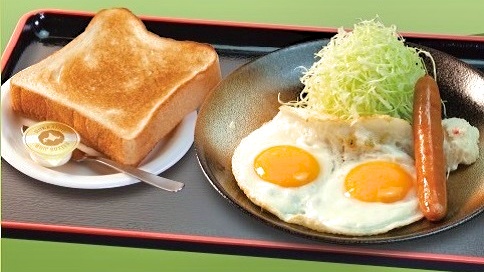 「とんかつ松のや」選べる特製朝定食『ソーセージエッグセット』（朝5時～11時）