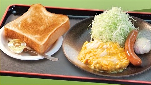 「とんかつ松のや」選べる特製朝定食『スクランブルエッグセット』（朝5時～11時）