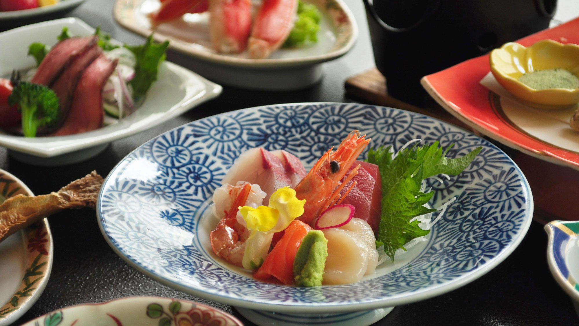 【ご夕食一例：よねしろプラン】季節のお刺身盛り合わせ