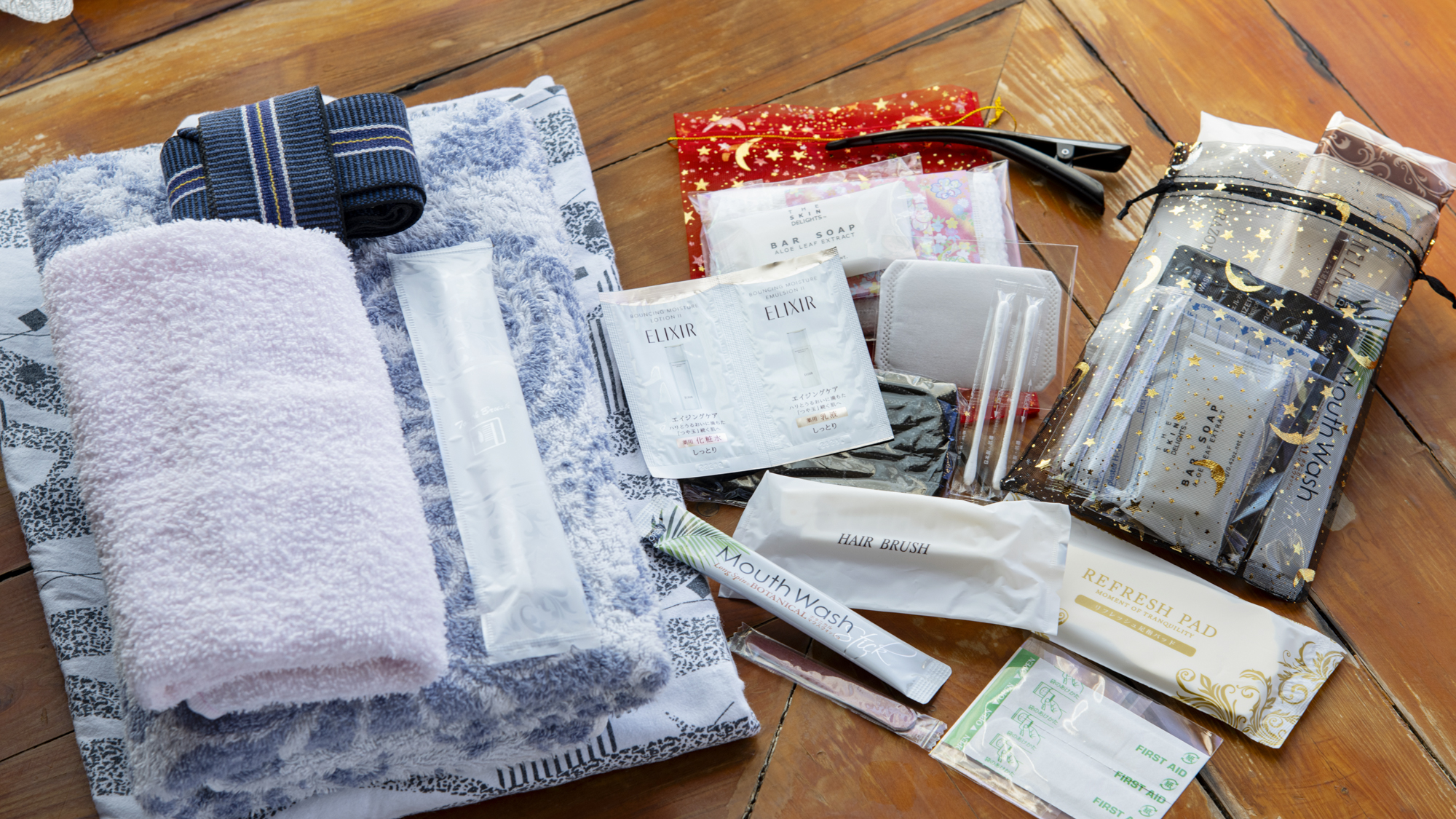 【女性に大好評♪】充実のアメニティで急な宿泊も安心♪