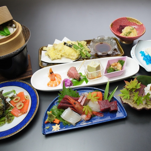 ■季節の膳プラン・夕朝食付■新潟の季節の恵み〜のどぐろ・和牛・鯛〜佐渡見亭のグレードアッププラン