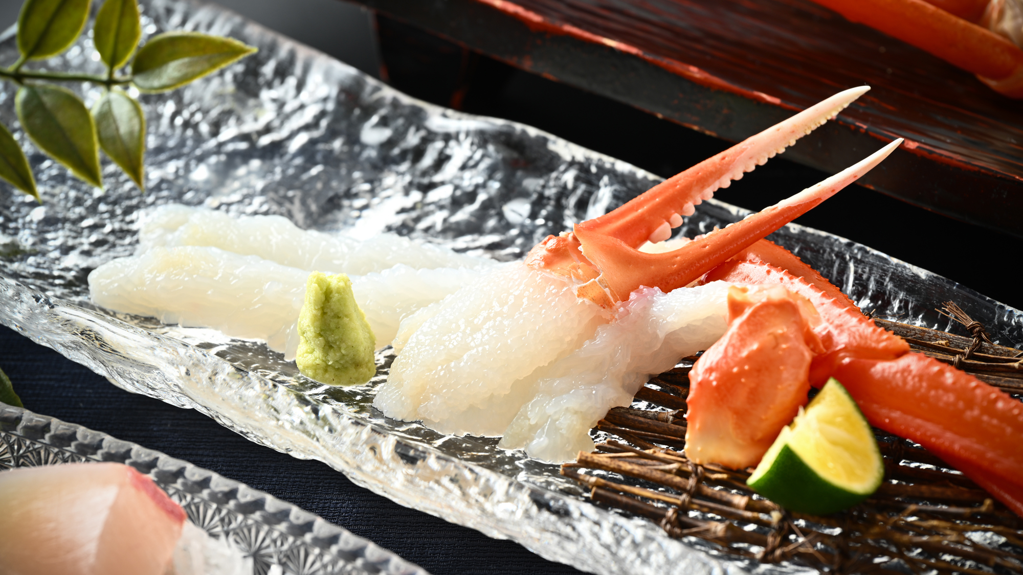 【越前紅ずわいしゃぶしゃぶフルコース-2人で1杯付き】かに刺し