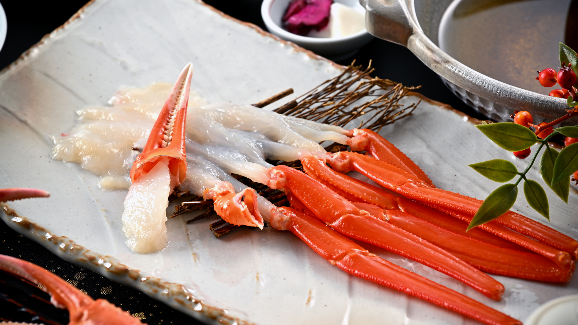 【越前紅ずわいしゃぶしゃぶフルコース-2人で1杯付き】かにしゃぶ（脚）