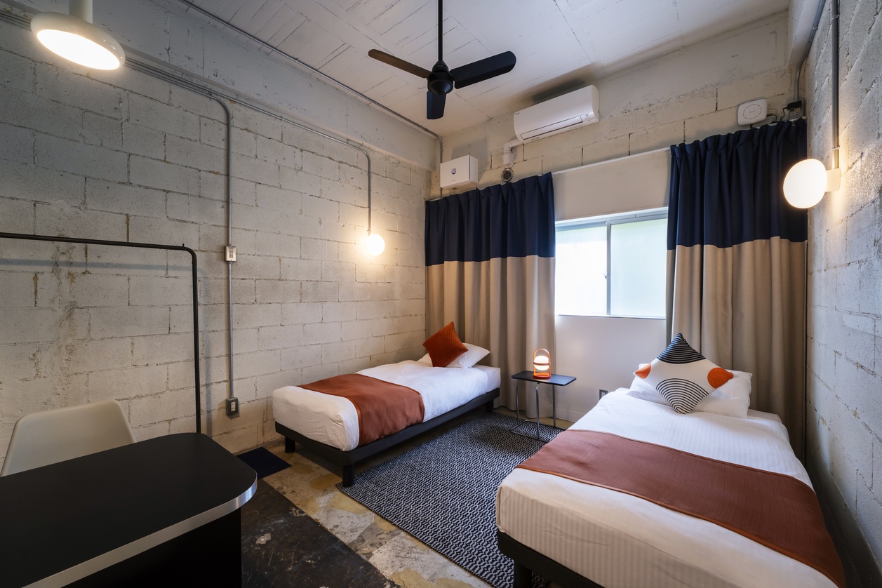 ツインベッドルーム｜2名様まで宿泊可