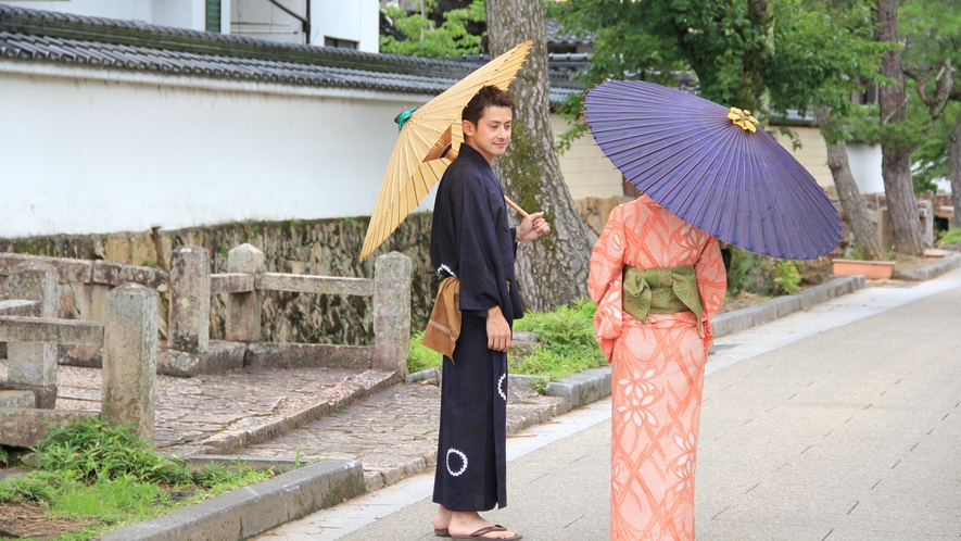 【絹夏きもので城下町をお散歩】