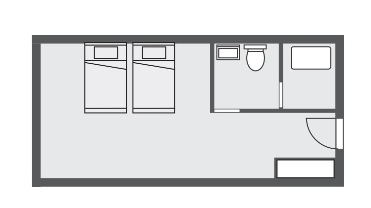 クラシックアクセシブルツイン 山側【ラウンジアクセス付】