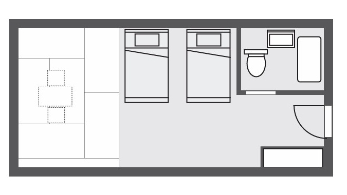 クラシックツイン和洋室 / 海側
