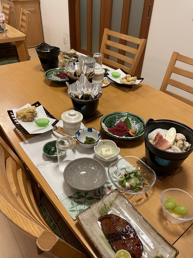 【夕食付】主人が獲ってくる海鮮和定食をどうぞ♪