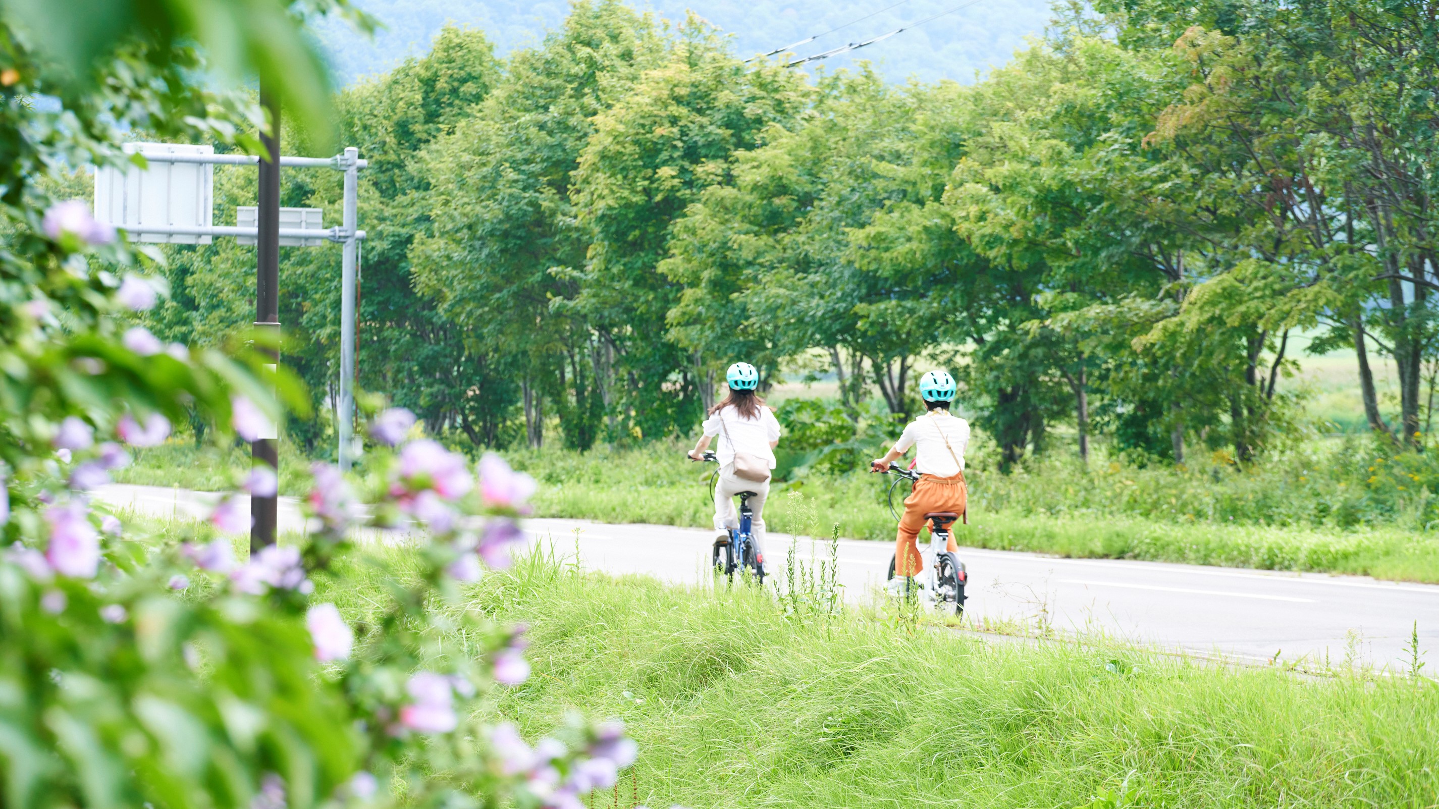 ホテルでは電動アシスト付き自転車をレンタルできます