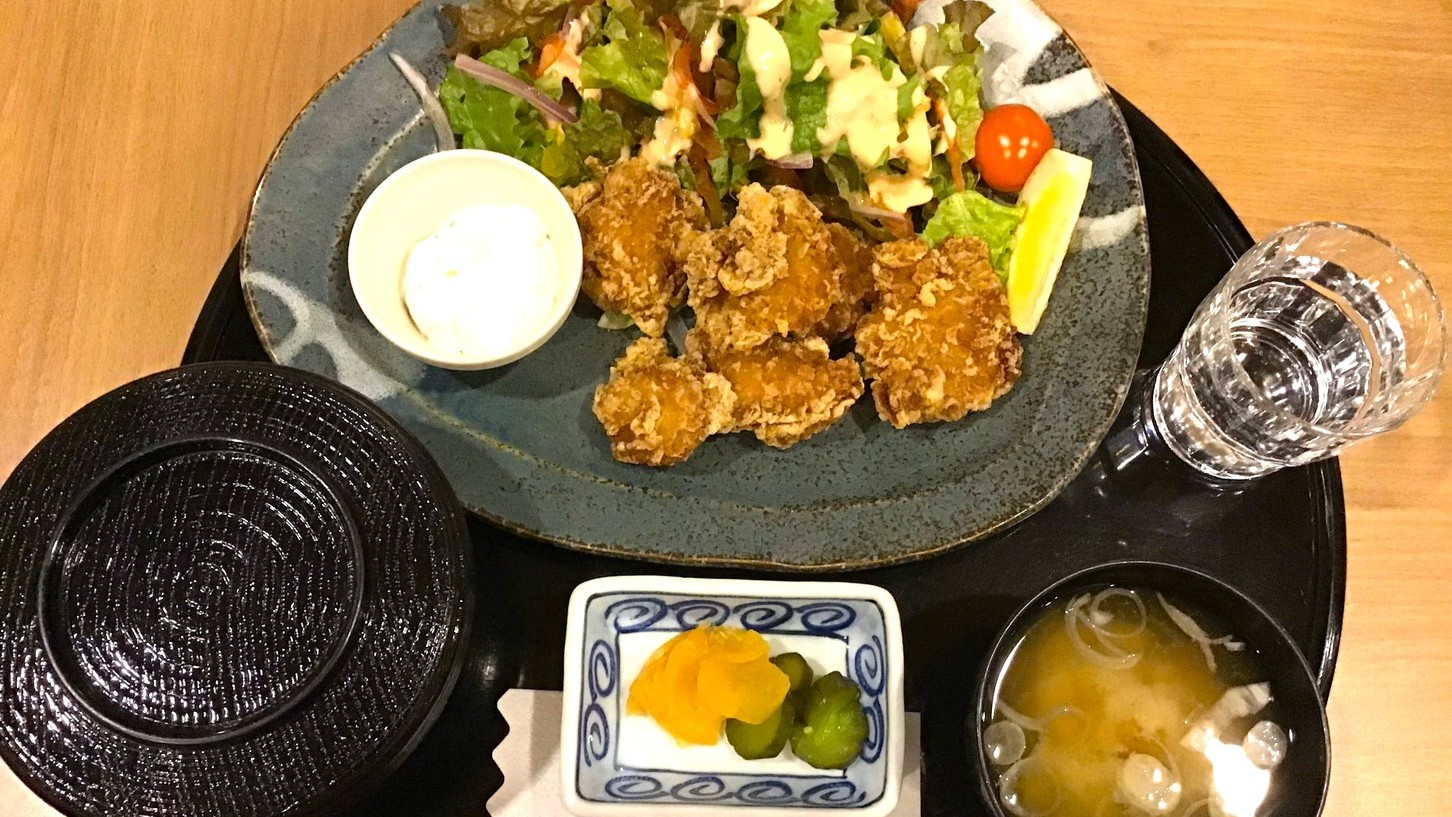 【夕食レストラン】唐揚げ＋ごはんセット