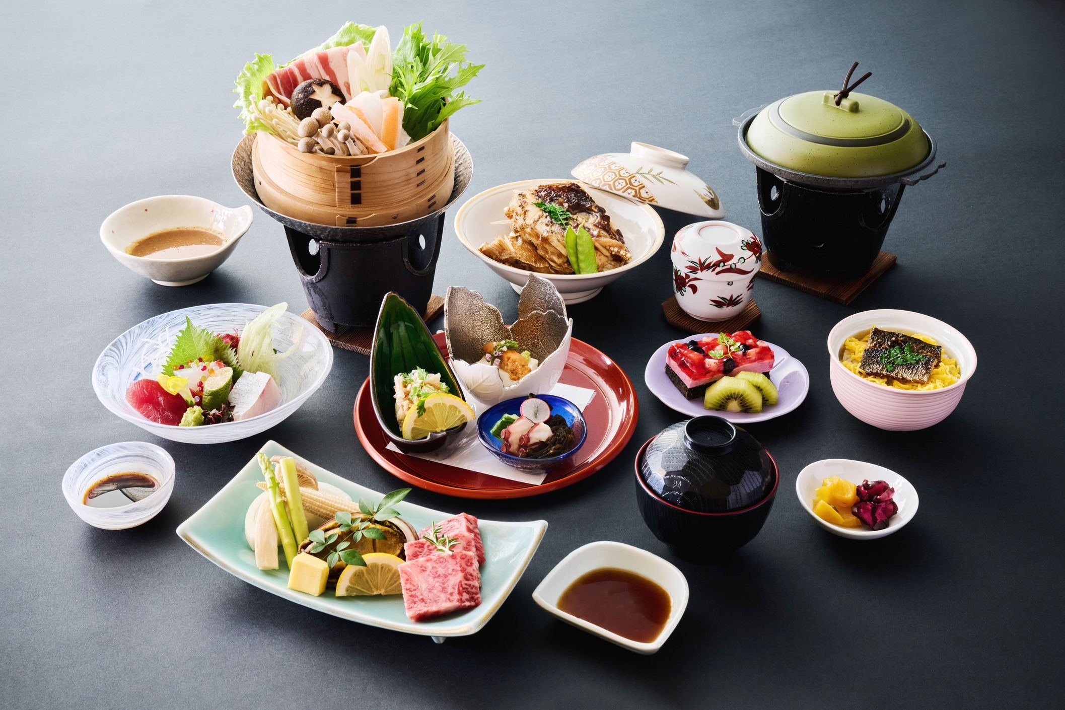 【楽天スーパーSALE】【瀬戸の彩り】オリーブ牛と旬魚を味わう 旬彩会席