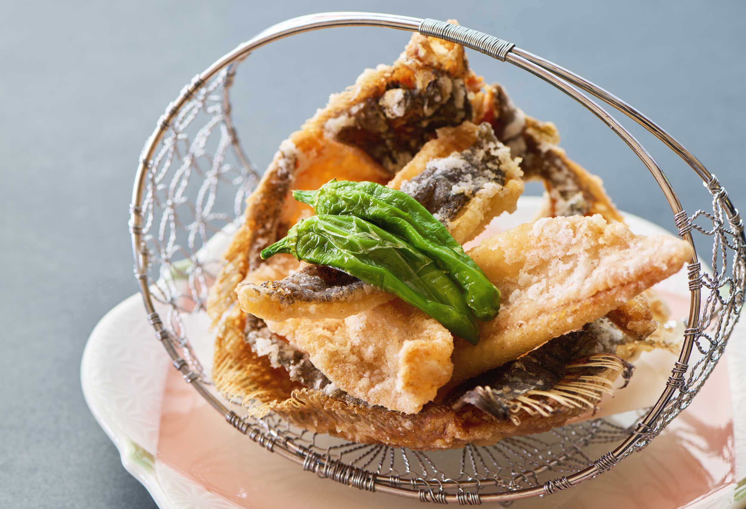 【讃岐の極み】鰈唐揚　自家製抹茶塩