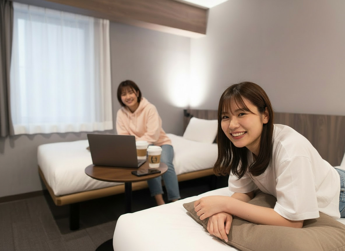 友人とゆっくりお部屋でおしゃべりタイム♪