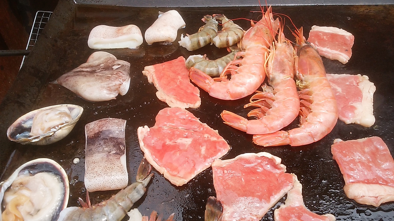 【夕食はBBQ】お肉に魚介に大満足！！三河の美味を炭火で堪能★@10000円から（2食付）