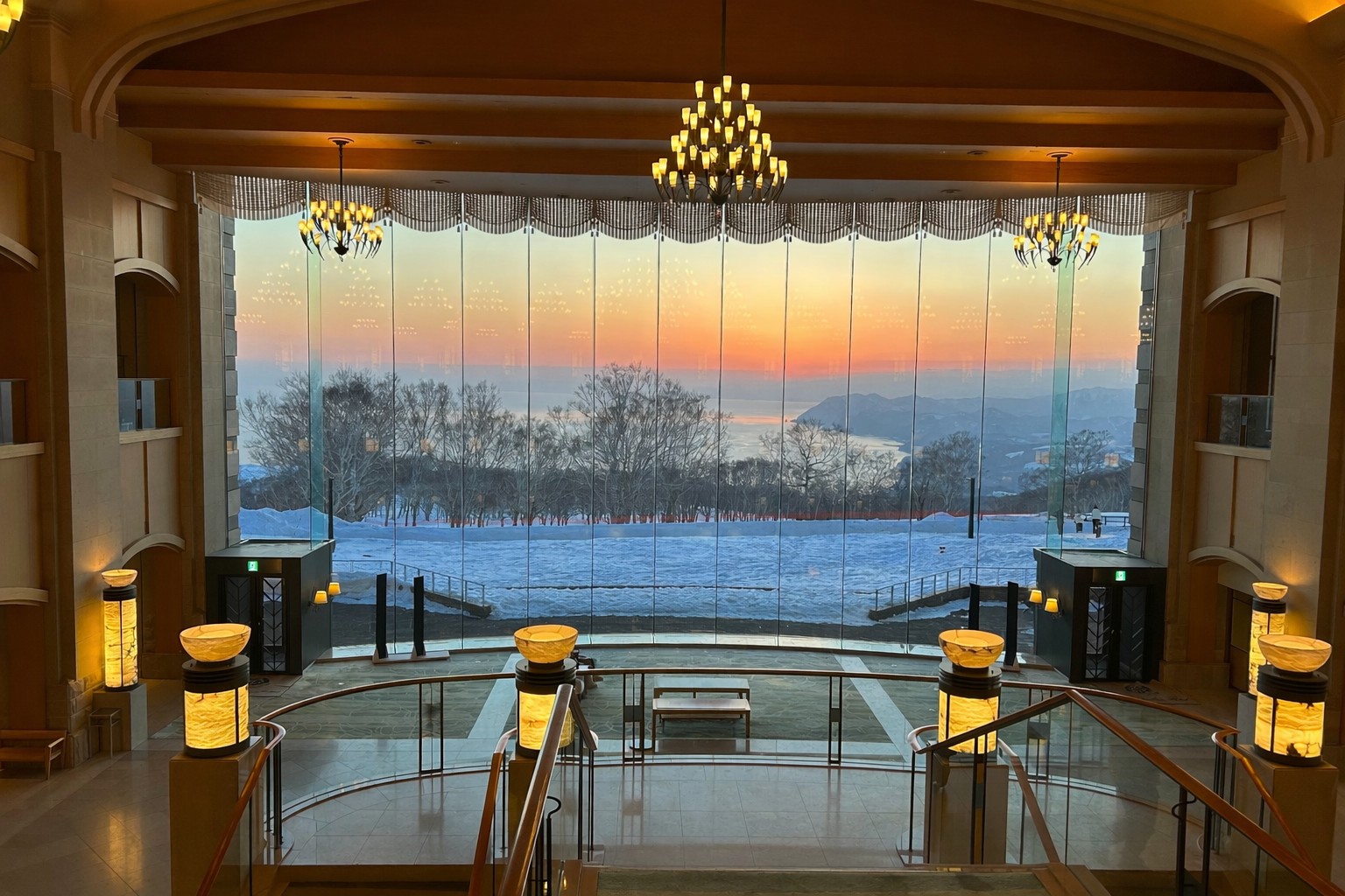 ホテルロビーからの景色【冬】
