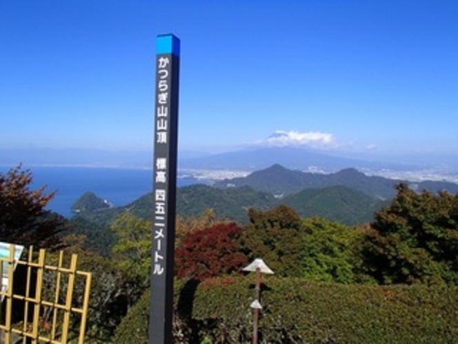 伊豆の国パノラマパーク　山頂から富士山と駿河湾を臨む