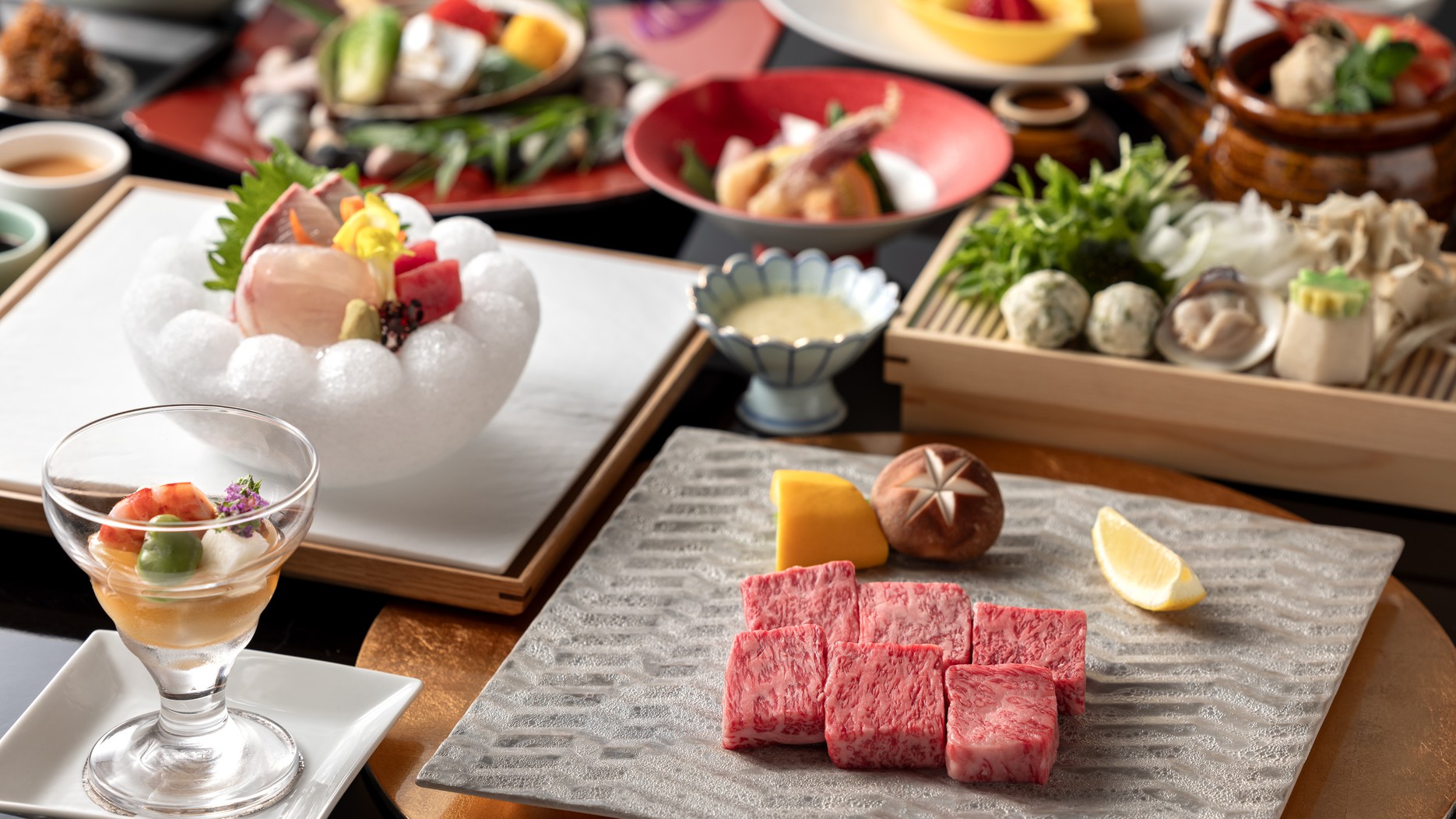 春の上級会席（佐賀牛100ｇ）