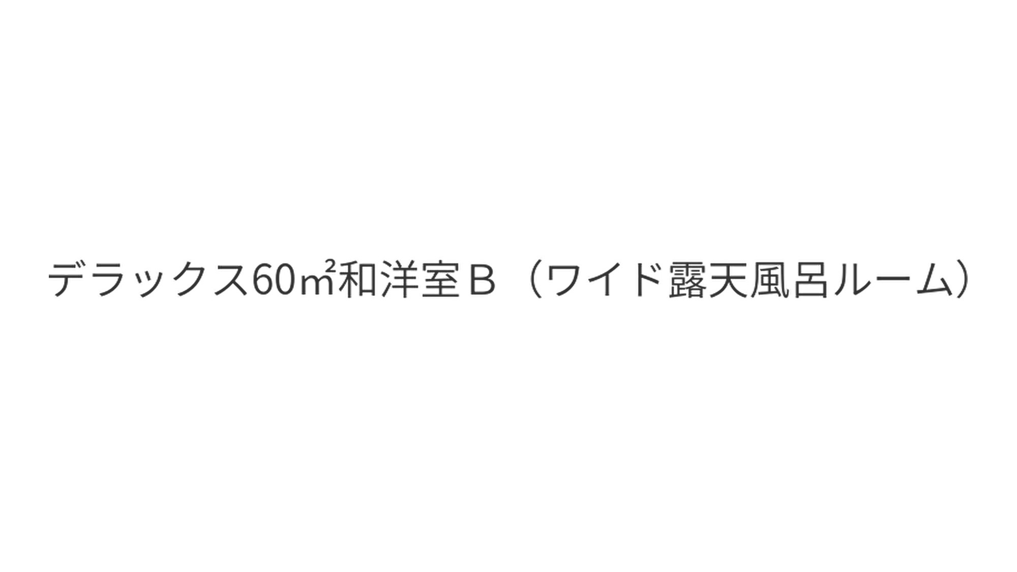 デラックス60平米和洋室B（ワイド露天風呂ルーム）