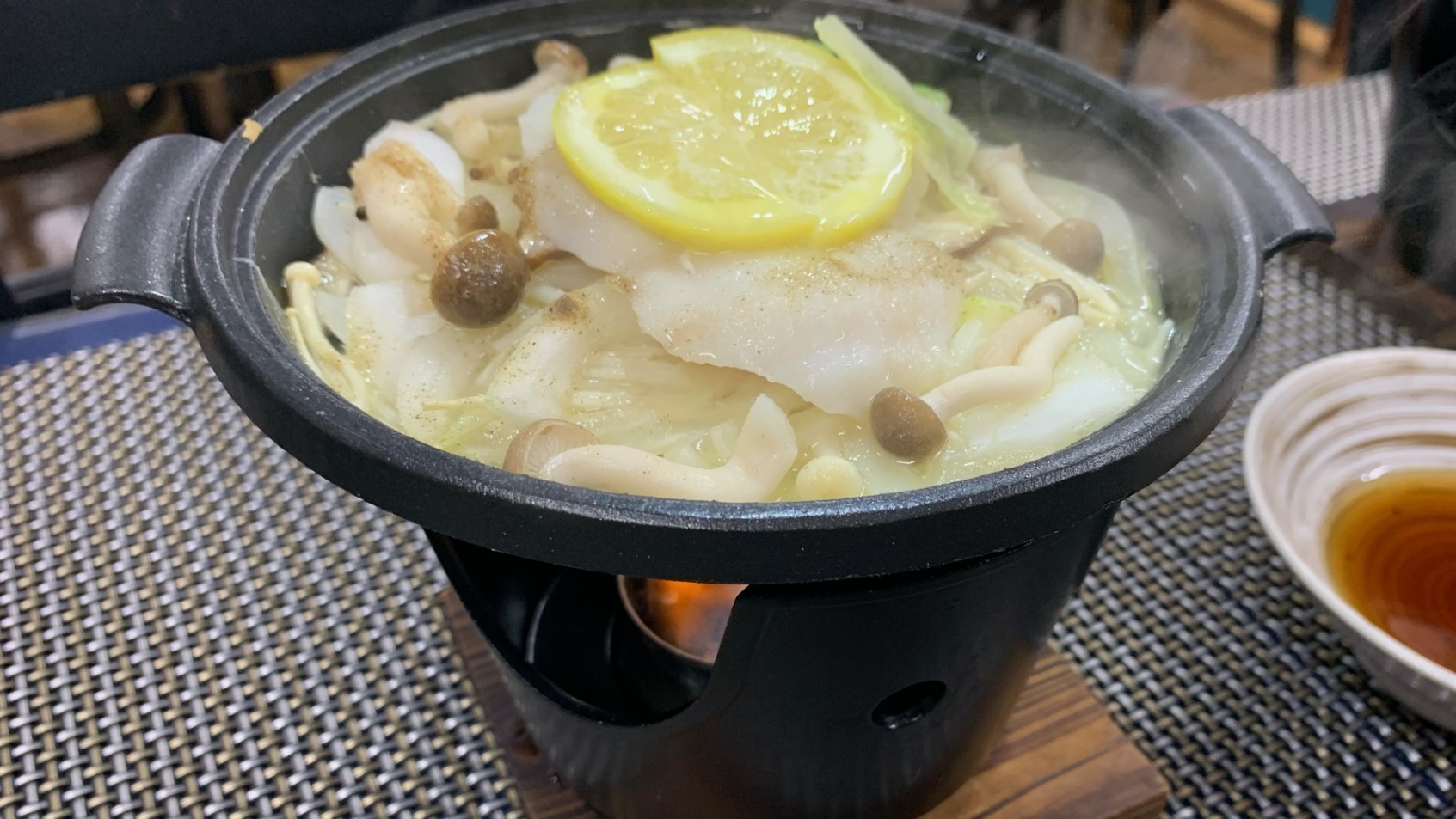 定食セット白身魚の陶板焼（夕食メニュー）