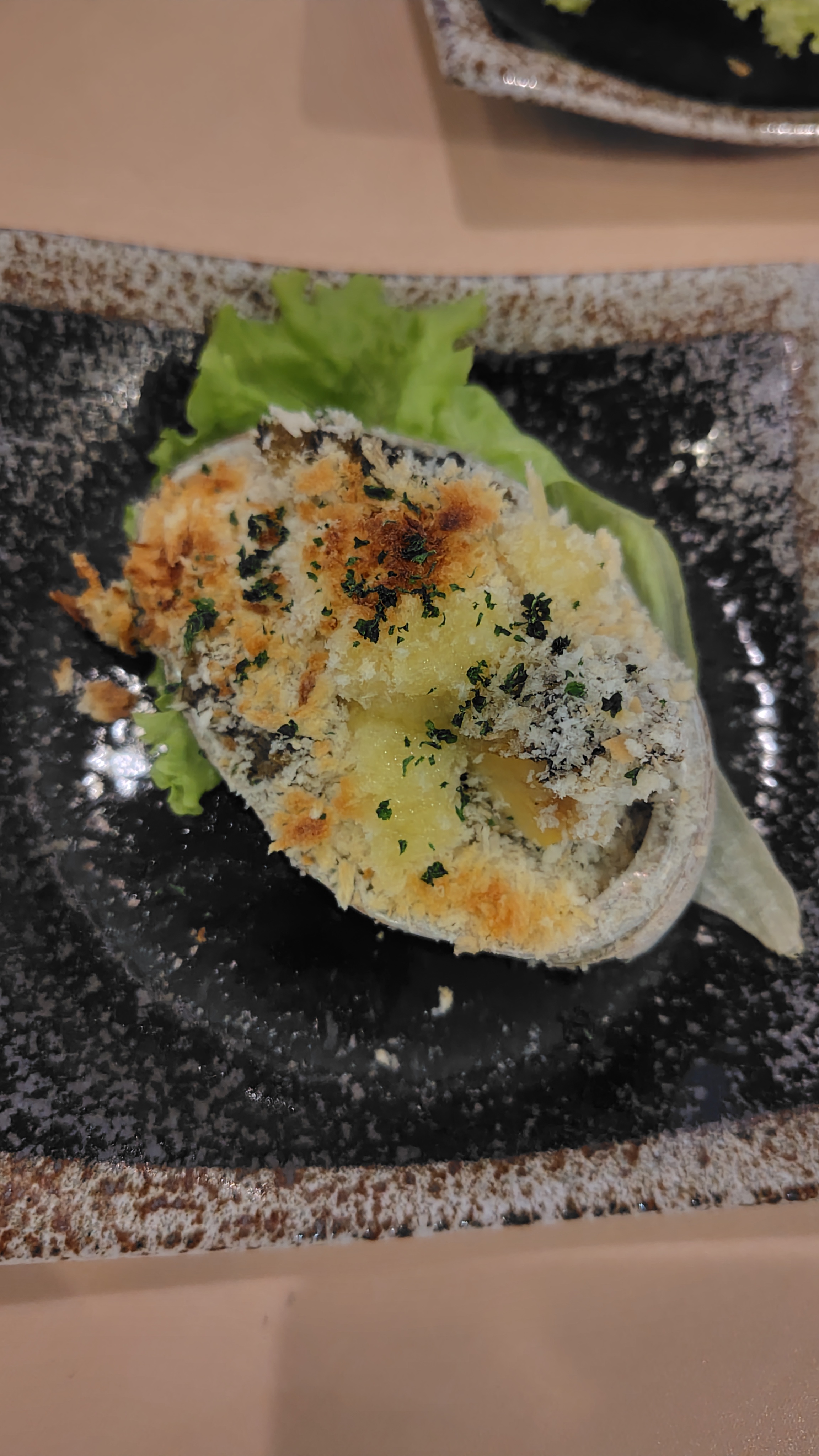 鮑ガーリックソース焼き