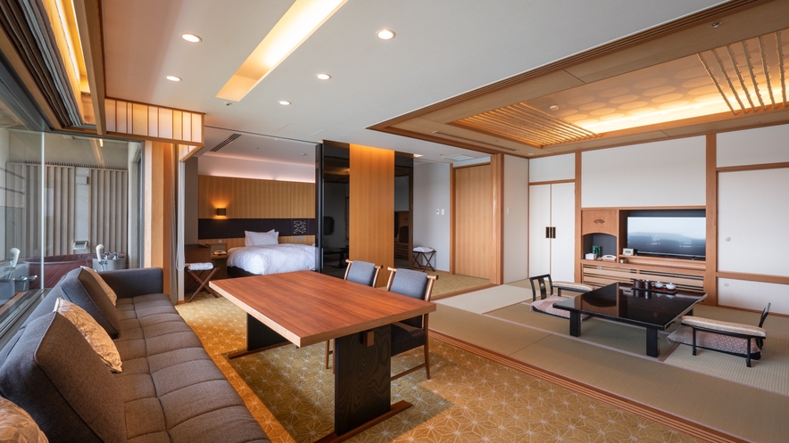 《4/1〜》【華陽棟最上階 特別室】お食事はお部屋食〜露天風呂付客室で優雅なひとときを〜【宝生会席】