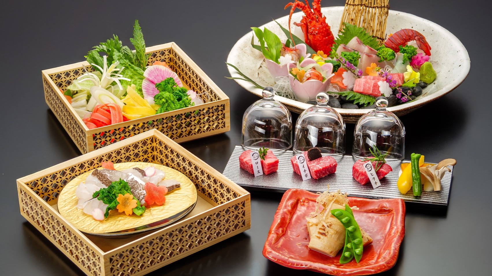 高層階★露天風呂付【里山スイート】とＡ５認証近江牛など選りすぐり食材を愉しむ　季節会席〜叡智〜