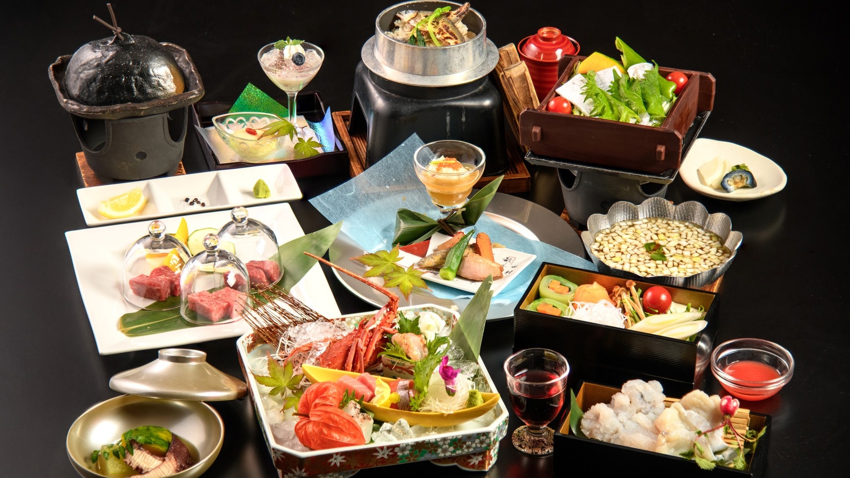 Ａ５認証近江牛やふぐ、鱧、鮎など選りすぐりの食材を味わう　夏会席〜叡智〜