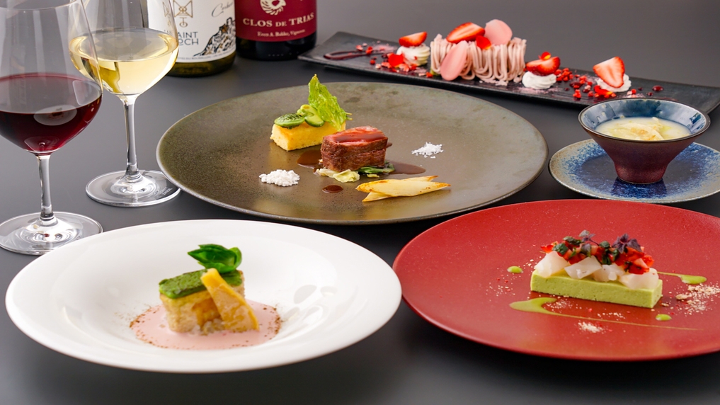 【GW専用／フランス料理】酒粕育ち富山和牛ランプと春の富山湾桜鯛、里山野菜を愉しむ／プレミアムコース