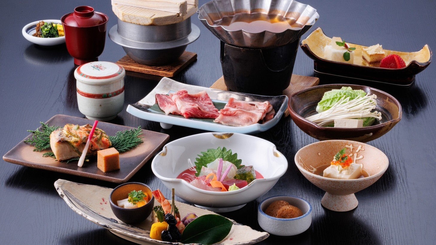 【新春SALE梅】最大10％OFF★九州産和牛と糸島豚★福岡鮮魚＆地野菜を使用した四季替わり会席