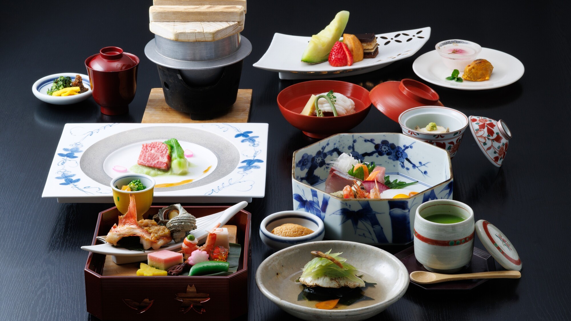 離れレストラン寿泉の創作和会席（一例）