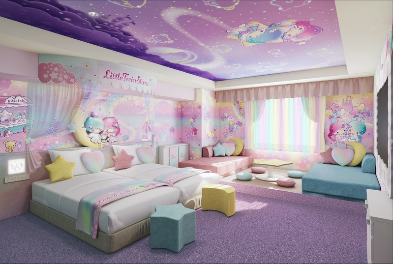 【禁煙】リトルツインスターズ ルーム☆サンリオピューロランドデイパスポート付き（朝食付き）