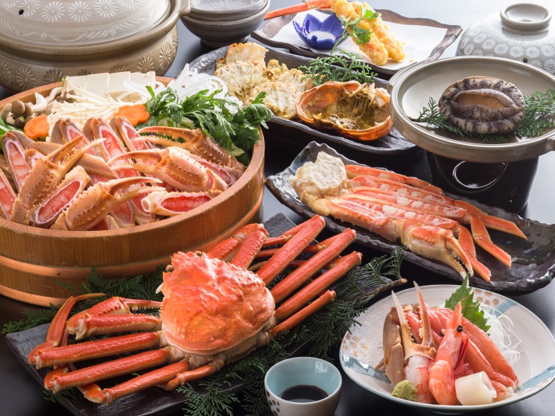 ☆特典付きでワンランク上の贅沢を☆冬の海鮮三昧満腹☆彡宝来おすすめカニフルコース♪