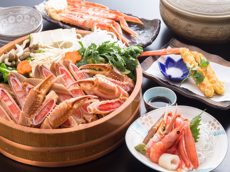 リーズナブルにカニを満喫！宝来のカニコース◆自家養殖の焼き牡蠣付き♪