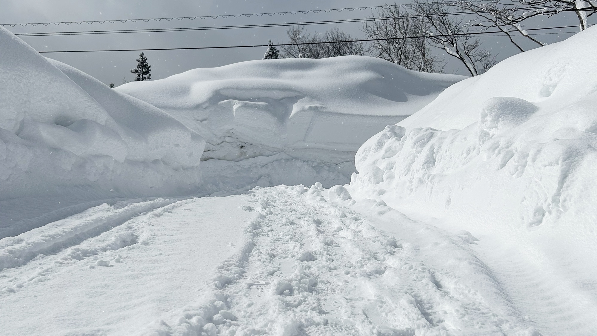 *【宿の前の道路（２０２５年・冬）】