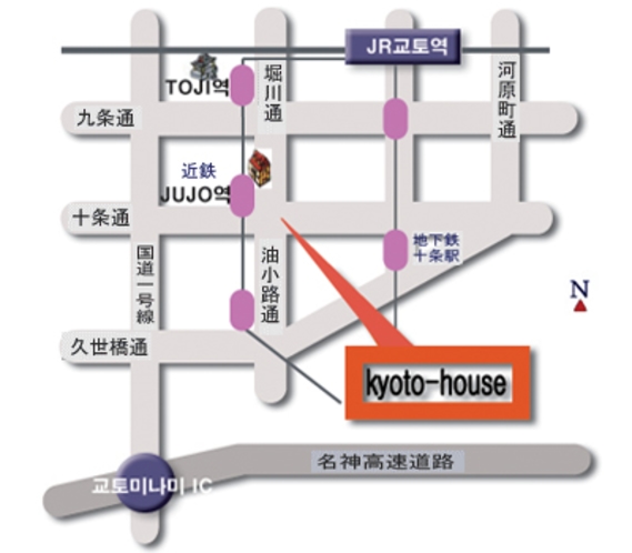 kyoto-house map