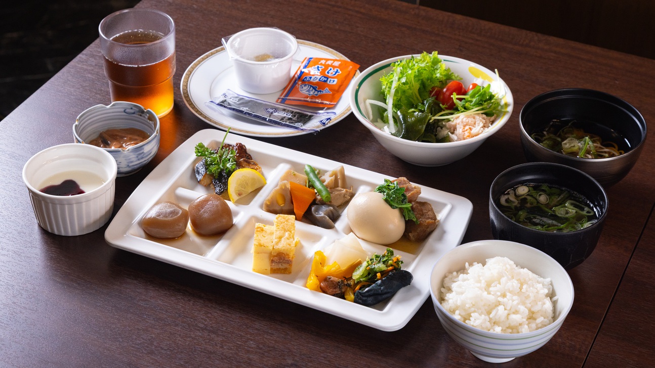 朝食ビュッフェ　盛り付け例