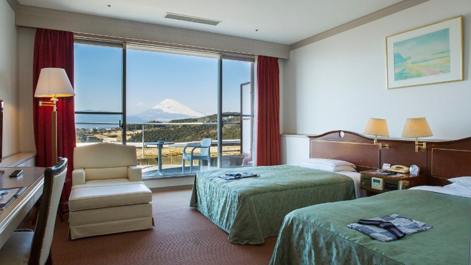 山側ツインから見える富士山