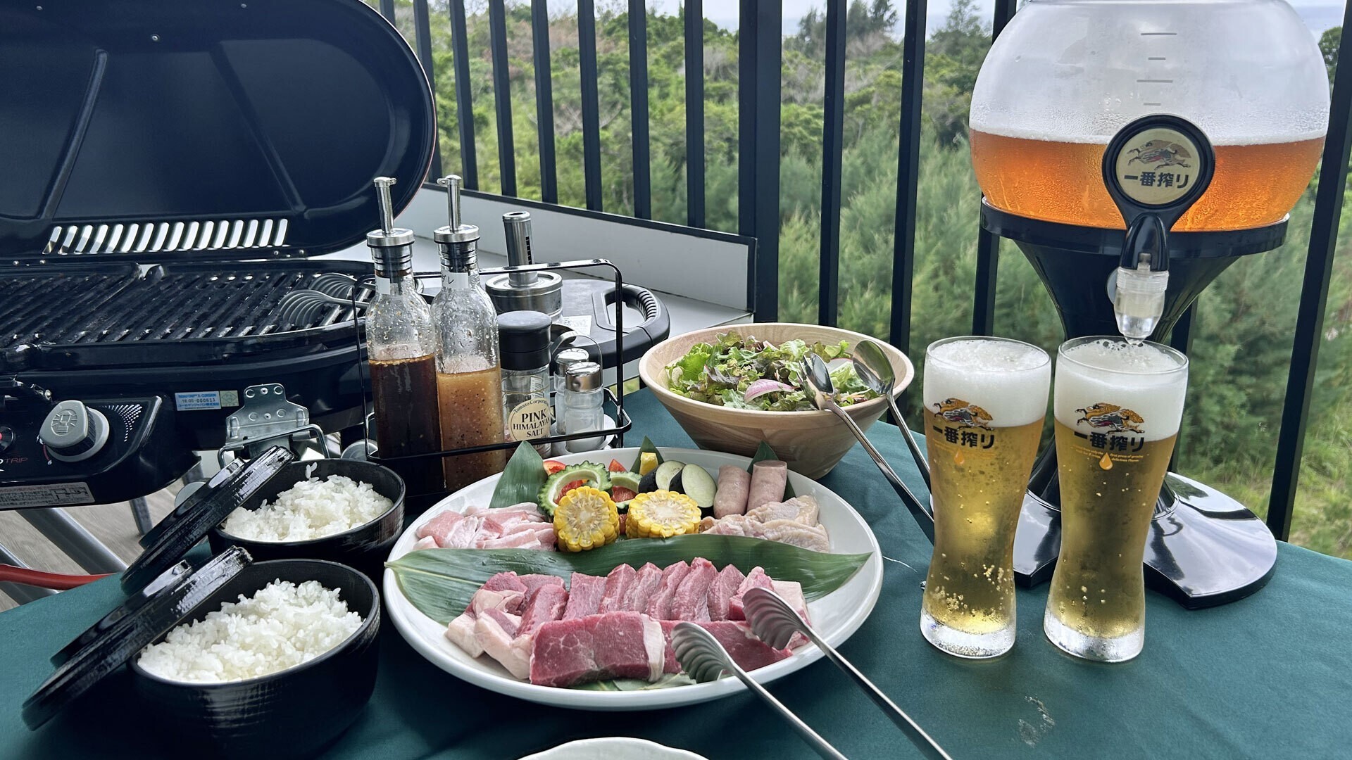 バルコニーBBQ