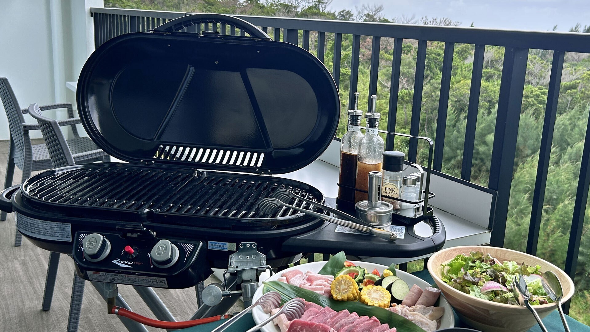 デラックスルーム バルコニーBBQ