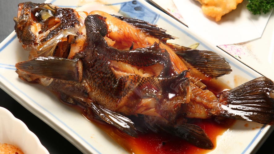 【夕食の一例】　メバル煮魚