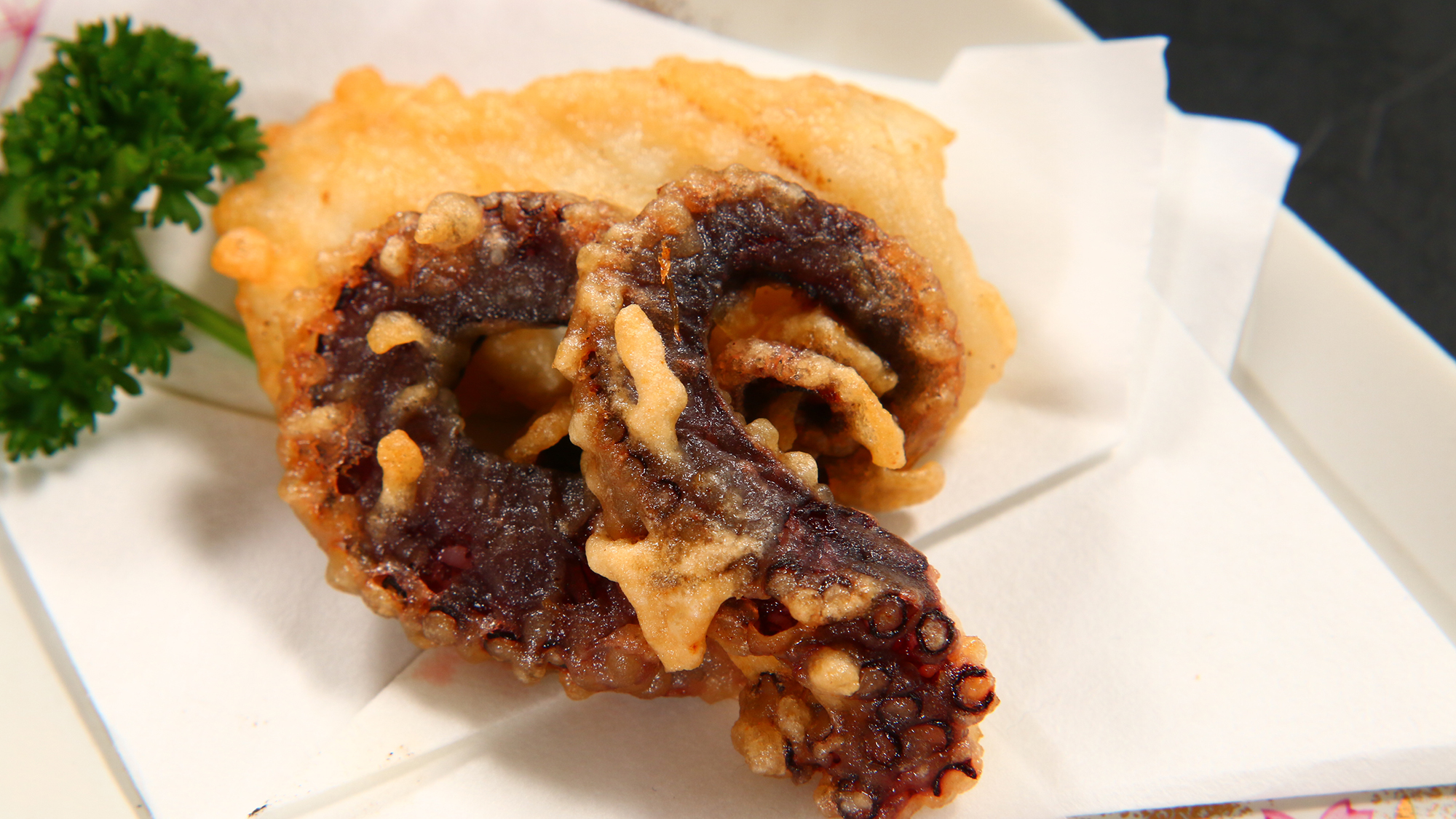 【夕食の一例】　タコとカレイの唐揚げ