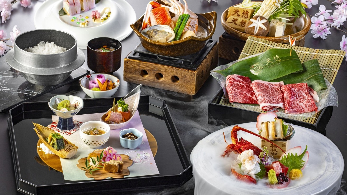 【貴賓館/豪華特撰会席】 国登録有形文化財で食す会席「悠然」/後半とビュッフェ朝食＆ユネッサン入場券