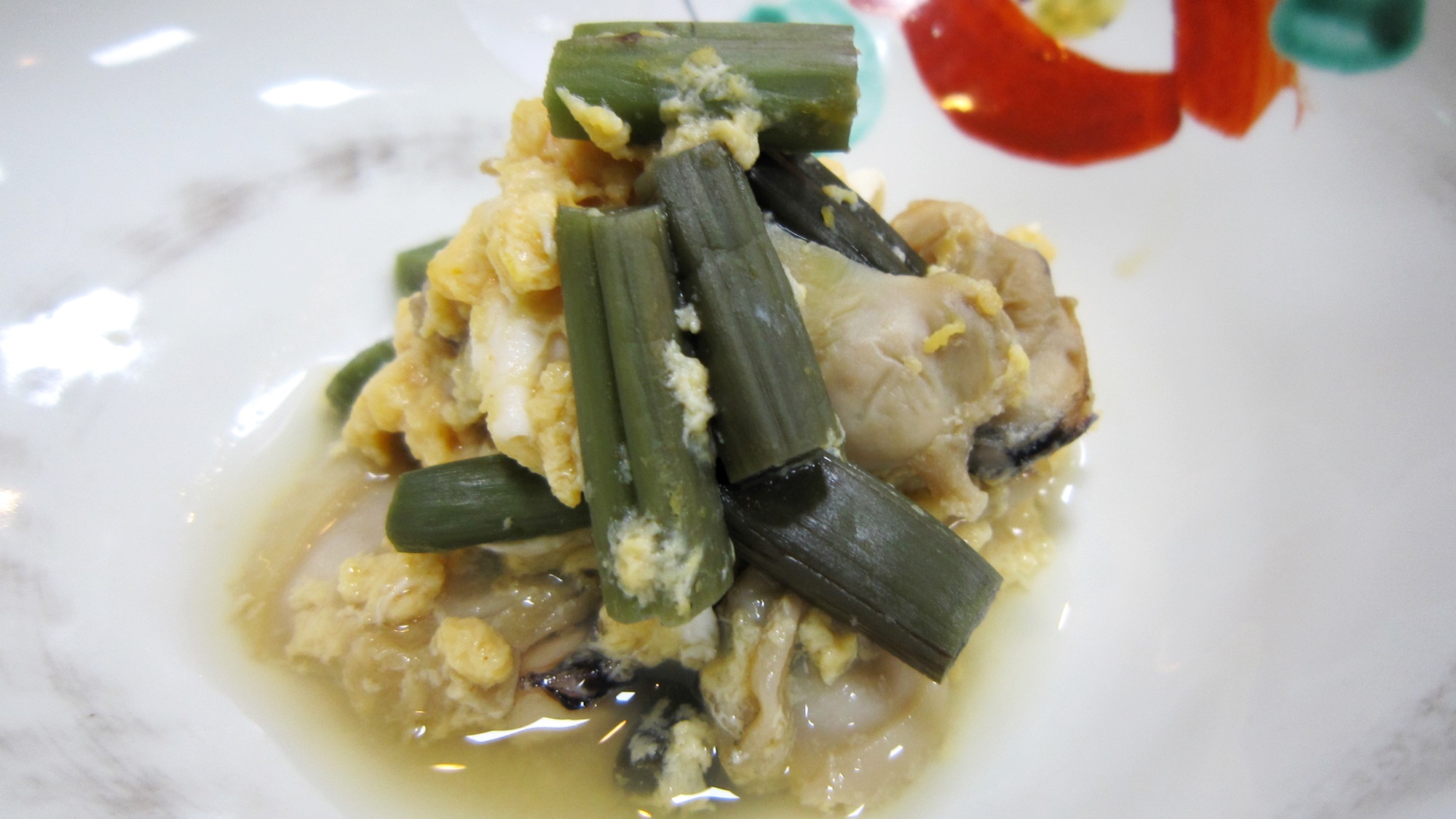 *夕食一例／はまぐりとわらびの玉〆