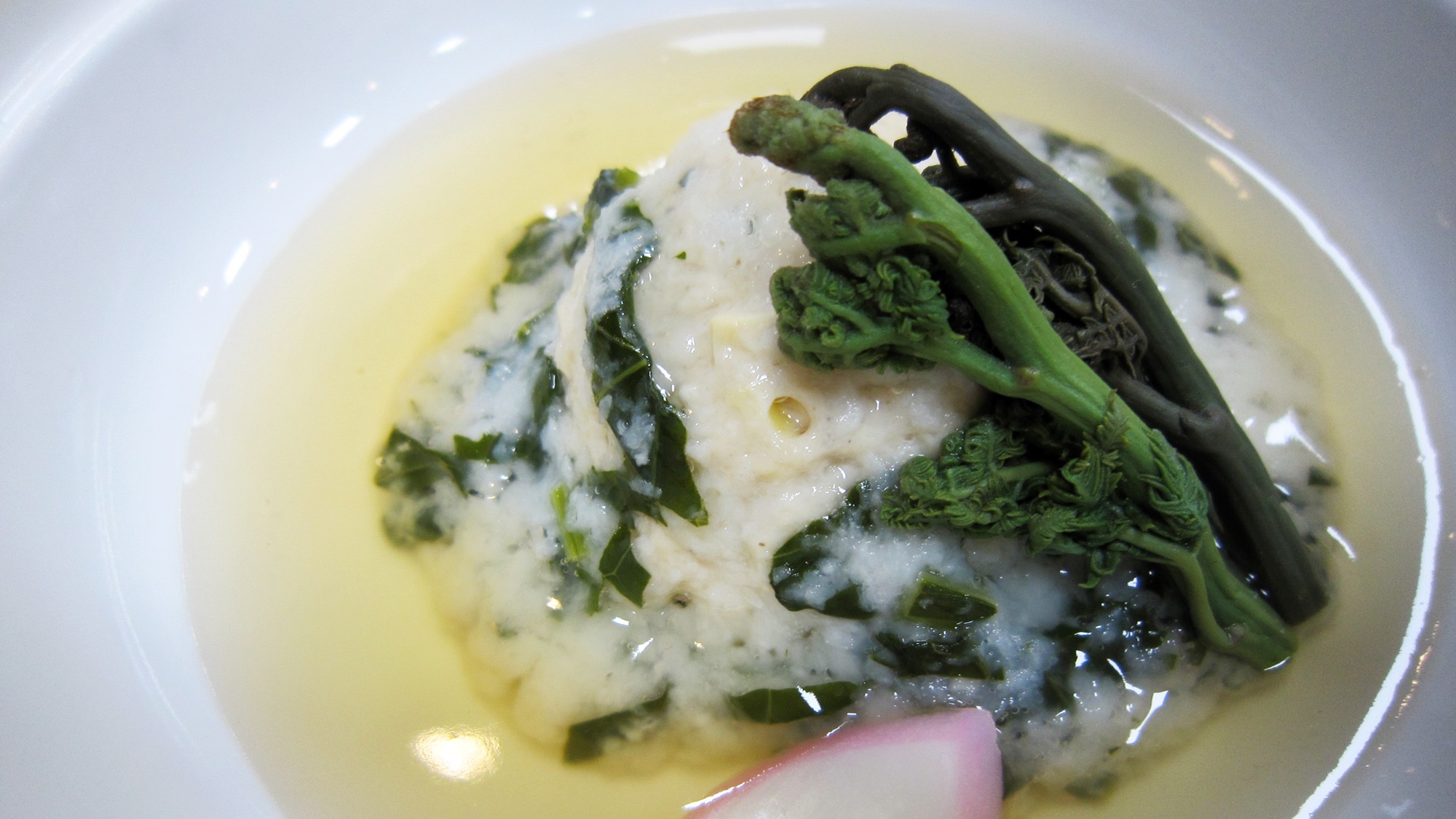 *夕食一例／伊達鶏団子　春山蒸し