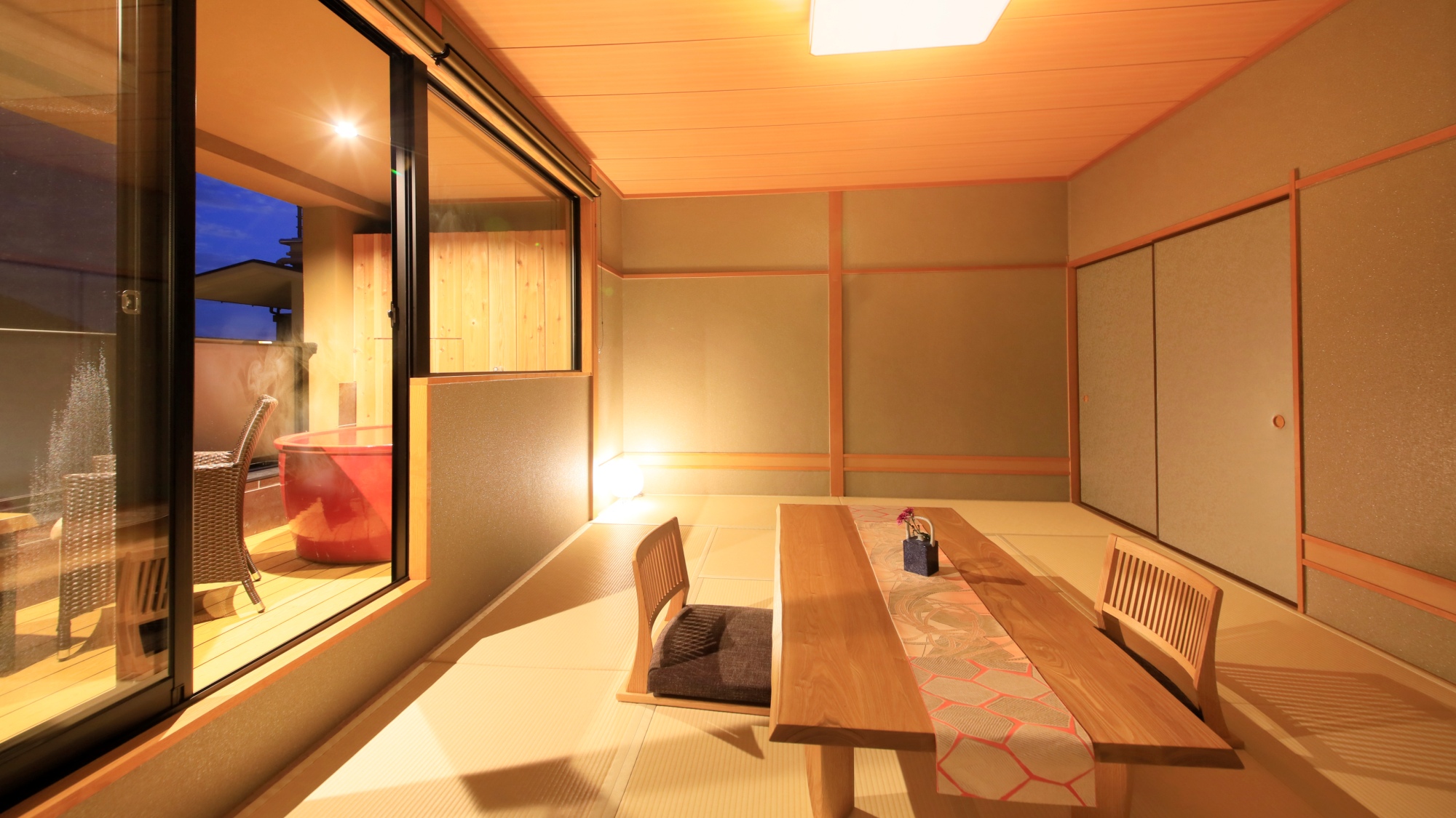 【露天風呂付き和室12畳】純和風の和室タイプの客室