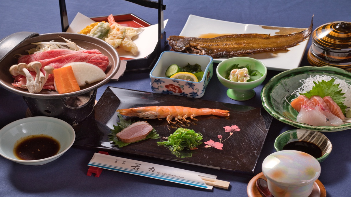 【 NEW 】　和牛陶板焼き＆名物舌平目の煮付け両方を堪能♪　＜2食付きグレードアップ＞