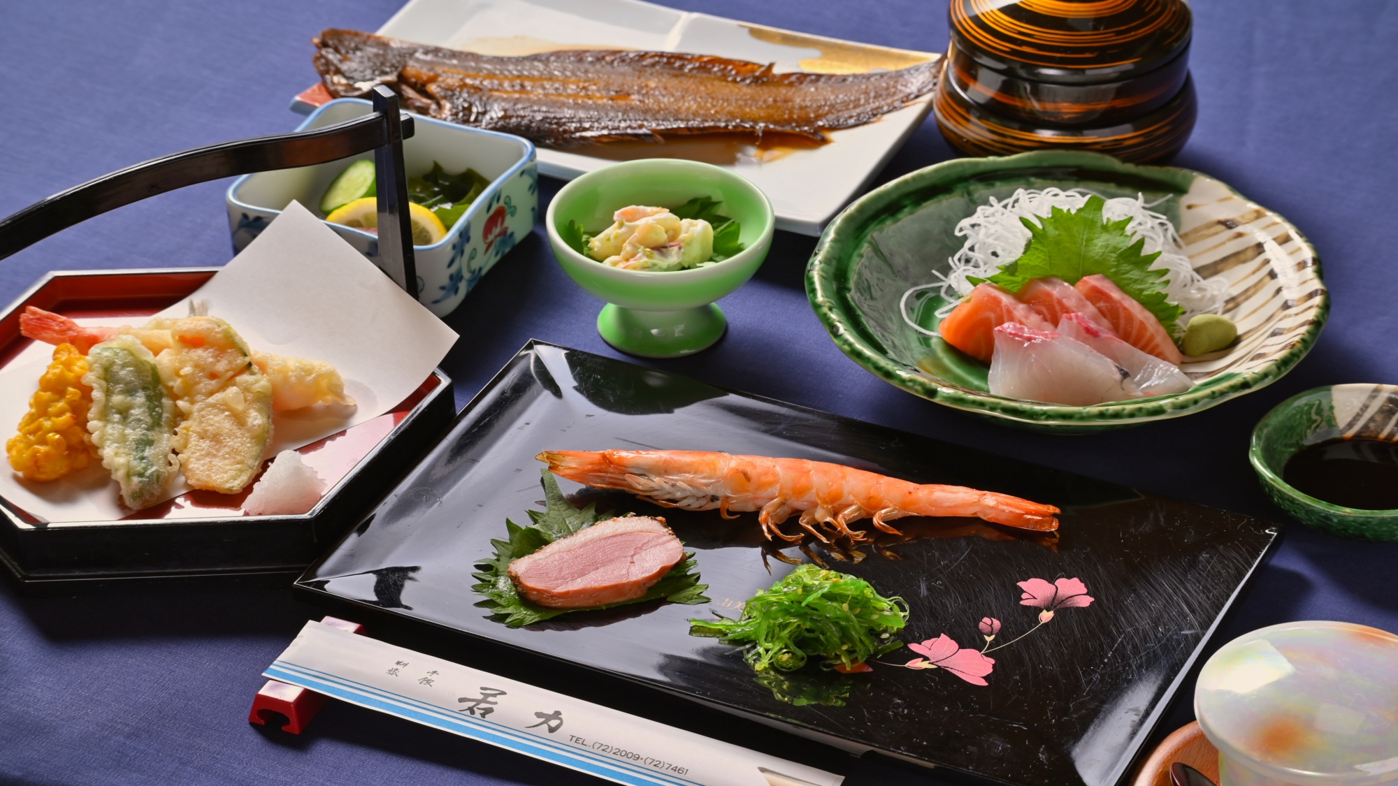 舌平目の煮付けをメインにした定番2食付きプラン。贅沢な和の味わい。