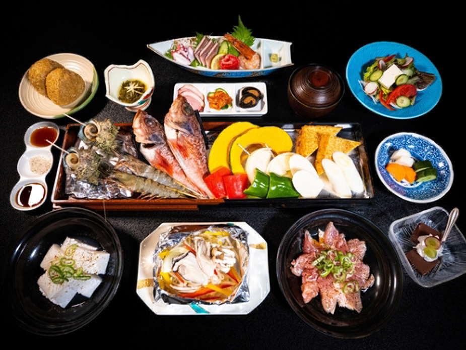 【伊勢海老】コレだぁ！ぷりっぷりを丸ごと一匹付き！海鮮ＢＢＱコース！おすすめです。